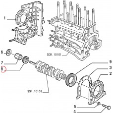 Сальник колінвала передній Alfa Romeo 35x50x10, Виробник: CORTECO, OE: 60560702, 60560701