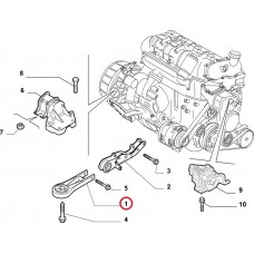 Опора двигуна задня нижня 3.0 Ducato 2006-2014, Виробник: FIAT, OE: 1352888080, 1343262080