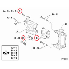 Колодки гальмівні передні Tipo 2015-, Виробник: EUROREPAR, OE: 77367628, 77367910, 77368368, 77361165