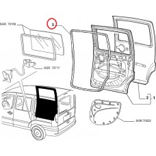 Ущільнювач дверей зсувних правих Doblo 2000-2016, Виробник: Sosa, OE: 46814076