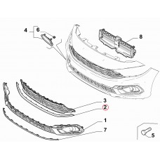 Декоративна накладка решітки радіатора (чорна) Tipo 2020-, Виробник: MARAL PLASTIK, OE: 735754047, 735734408