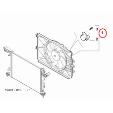 Дифузор з вентилятором 1.4i 1.4i Tıpo 2015-, Виробник: KALE, OE: 52052605, 52015585