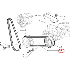 Ремінь гідропідсилювача 1.2i, 1.4i 3РК915, Виробник: BOSCH, OE: 71719398