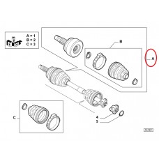 ШРКШ (ШРУС) зовнішній 1.4i 500L 2013-..., Виробник: FIAT, OE: 46308953, 68212047AA