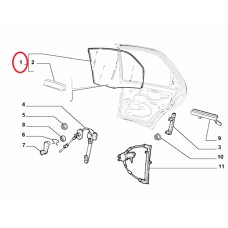 Скло задніх правих дверей Albea Siena 2002-2012 нове оригінал, Виробник: FIAT, OE: 46419037