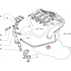 Патрубок маслозаливна горловина - впускний колектор (сапун) 1.6i Bipower Doblo 2004-2016, Виробник: FIAT, OE: 46549500