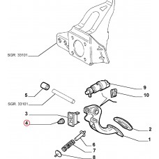 Чашка педалі зчеплення Punto 1999-2010, Виробник: FIAT, OE: 46554495