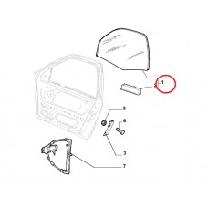 Скло передніх правих дверей Albea Siena 2005-2012 оригінал нове, Виробник: FIAT, OE: 46781901, 46419035