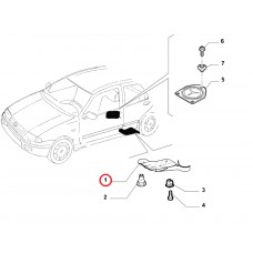 Захист днища кузова правий пластиковий Albea-Siena 2002-2012, Виробник: FIAT, OE: 46790399