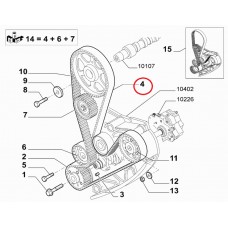 Ремінь ГРМ 2.3 Ducato 2001-, Виробник: FIAT, OE: 504076915, 504076915, 500371975