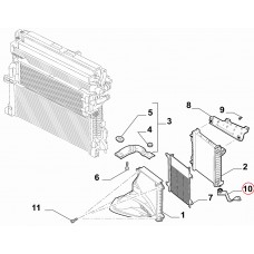 Скоба кріплення радіатора інтеркулера права Alfa Romeo 2.0 STELVIO 2017-, Виробник: FIAT, OE: 50540918