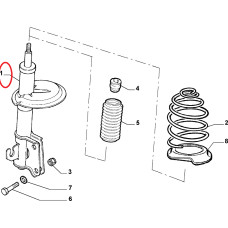 Амортизатор передний Albea Siena 2002-2012 Производитель SACHS, Производитель: FIAT, OE: 51708823, 51708824