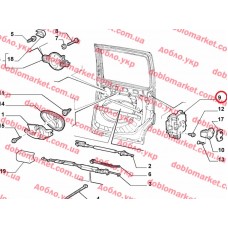 Замок дверей зсувних лівих (електроблокування) Doblo 2000-2016, Виробник: FIAT, OE: 51709195
