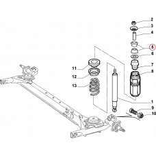 Кільце штока заднього амортизатора верхнє  Albea-Siena 2002-2012, Виробник: FIAT, OE: 51715218