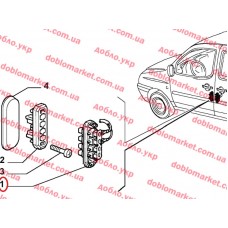 Контакти ЦЗ зсувних дверей лівих Doblo 2000-2016, Виробник: FIAT, OE: 51724839