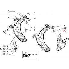 Цапфа права Siena 2002-2012, Виробник: RSA, OE: 51759333, 51759335