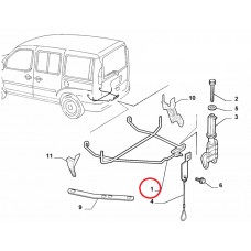 Пристрій підтримки запасного колеса Doblo 2000-2016, Виробник: FIAT, OE: 51765953