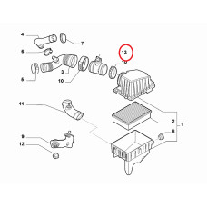 Витратомір повітря 1.6MJTD Doblo 2009-2015, Виробник: FIAT, OE: 51782035, 71794487, 163675, 68167871AA