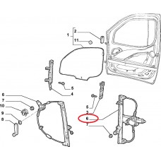 Склопідйомник механічний правий Doblo 2000-2016 (Opar), Виробник: FIAT, OE: 51793186
