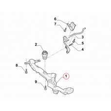 Важіль задньої підвіски правий поздовжній Doblo 2009-2015, 2015-2023 OPAR, Виробник: FIAT, OE: 51810108, 51999729