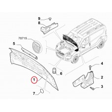Капот Doblo 2009-2015 НОВИЙ ОРИГІНАЛ, Виробник: FIAT, OE: 71771834, 51810378