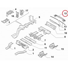 Підсилювач бампера заднього Doblo 2009-2015 Виробник FORMPART, Виробник: FIAT, OE: 51810535