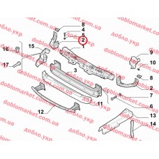Панель установча передня права частина Doblo 2009-, Виробник: FIAT, OE: 51825940