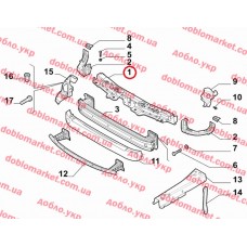 Панель установча передня середня Doblo 2009-, Виробник: FIAT, OE: 51825953