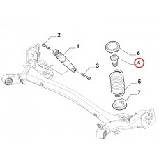 Відбійник задньої підвіски Panda 2012-2016, Виробник: FIAT, OE: 51835523, 51893649