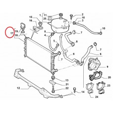 Радіатор охолодження 1.3MJTD, 1.9JTD, 1.9MJTD Doblo 2000-2016 OPAR, Виробник: FIAT, OE: 51861635, 6001073356, 55174187, 51779233