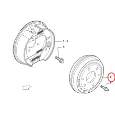 Барабан гальмівний Doblo 2009-2015, 2015-2023 OPAR, Виробник: FIAT, OE: 51864509, 6001070408, 51940007