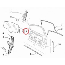 Скло передніх правих дверей Linea 2007-2017 оригінал нове OPAR, Виробник: FIAT, OE: 51867098, 51798963