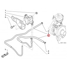Патрубок турбіна - електроклапан турбіни 1.3 MJTD Doblo 2009-2015, 2015-2023, Виробник: FIAT, OE: 51873321, 51812259