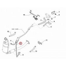 Патрубок датчика вихлопної системи 1.6MJTD Doblo 2009-, Виробник: FIAT, OE: 51881739
