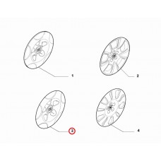 Ковпак колісний R16 Doblo 2009-, Виробник: FIAT, OE: 51894539, 51832666