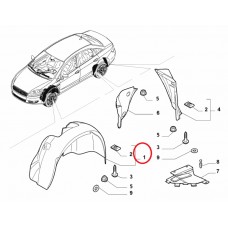 Підкрилок передній правий Linea 2007-2017, Виробник: FIAT, OE: 51912531, 51898700, 51754377