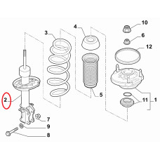 Амортизатор передній лівий, Виробник: FIAT, OE: 51880838, 51880837, 51880840, 51880839, 51929878, 51808792, 52093955, 52093954