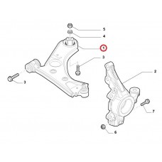 Важіль передньої підвіски лівий Doblo 2009- OPAR, Виробник: FIAT, OE: 51932035, 52026316, 51810665