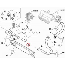 Радіатор інтеркулера 1.3MJTD Linea 2007-2017, Виробник: FIAT, OE: 51935323