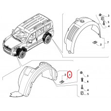 Підкрилок передній правий Doblo 2009-2015, Виробник: FIAT, OE: 51891110, 51940060