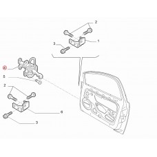 Обмежувач відкриття передніх дверей GRANDE PUNTO 2009-2013, Виробник: FIAT, OE: 51961551, 51818011, 68231542AA