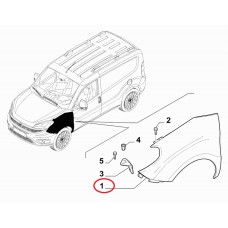 Крило ліве Doblo 2015-2023, Виробник: FIAT, OE: 51973882, 68259336AA