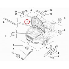 Капот Linea 2007-2017, Виробник: FIAT, OE: 51752647, 71765472, 51978727, 68275742AA