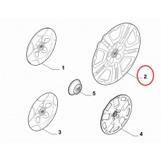 Ковпак колісний R16 Doblo 2015-2023, Виробник: FIAT, OE: 51983638