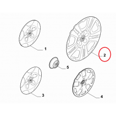 Ковпак колісний R16 Doblo 2015-2023, Виробник: FIAT, OE: 51983638