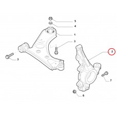Цапфа ліва +ABS Doblo 2009- OPAR, Виробник: FIAT, OE: 51810667, 52043100