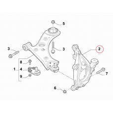 Цапфа ліва Tipo 2015-2021: 2020-... OPAR, Виробник: FIAT, OE: 52055605, 52155574, 52235055