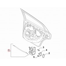 Замок дверей задніх лівих Punto 2009-, Виробник: FIAT, OE: 52065102, 51903245, 68379388АА