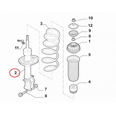 Амортизатор передній правий Tipo 2015-, Виробник: FIAT, OE: 52043697, 55250078, 52045729, 52044327, 52040635, 52043696, 52072083,