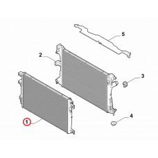 Радіатор охолодження 1.3MJTD Fiat 500X 2018 - , Виробник: FIAT, OE: 52084518, 52084516, 68439274AA